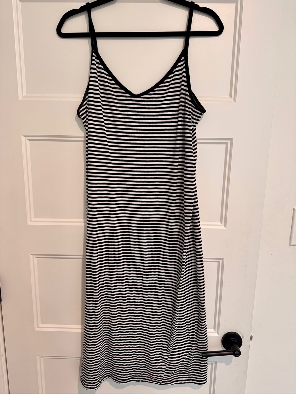 n: Philanthropy Black White Striped Slip Dress, Casual Women’s Summer Size Large
